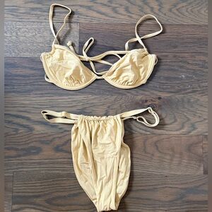 WeWoreWhat Light Yellow Bikini Set